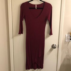 NEVER WORN! Burgundy Body Con Dress